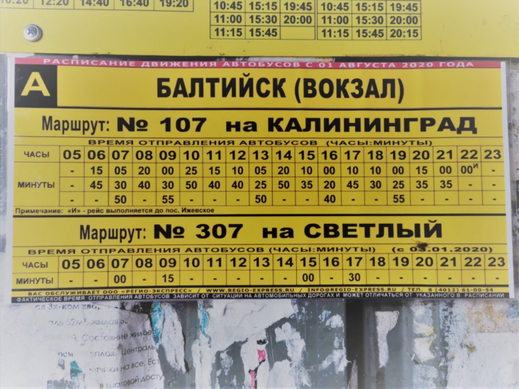 Электрички калининград балтийск