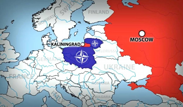Калининград на карте россии